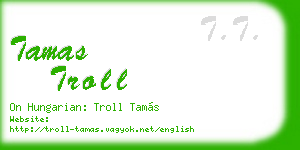 tamas troll business card
